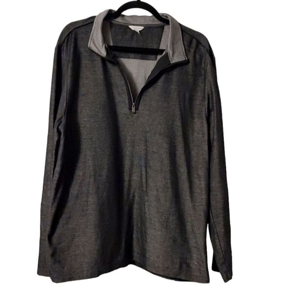 Men's Calvin Klein Charcoal Gray Quarter Zip XL - Picture 1 of 4